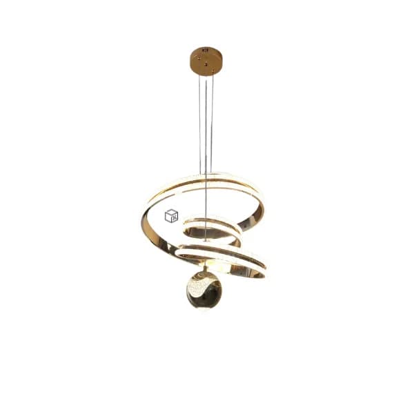 Lustre doree 1 boule