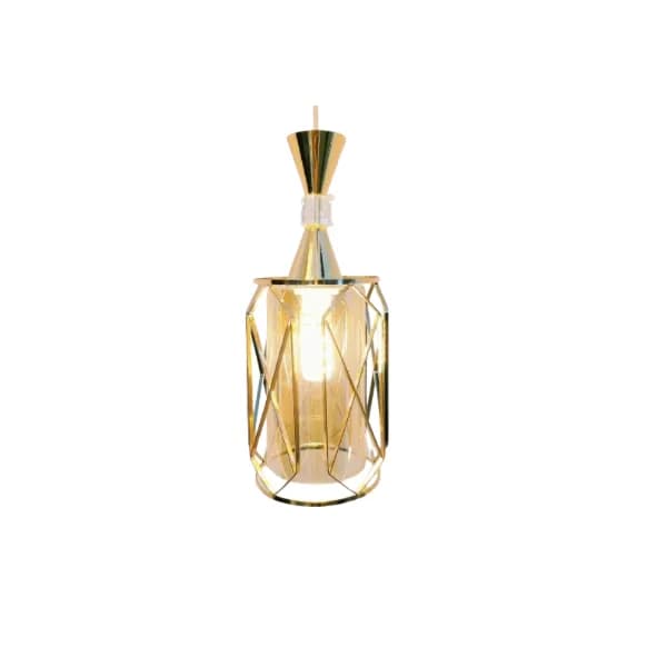 Lustre dorée 1 ampoule